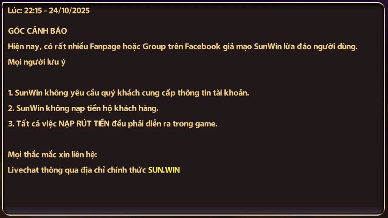 Bảo vệ tài khoản Sunwin của bạn